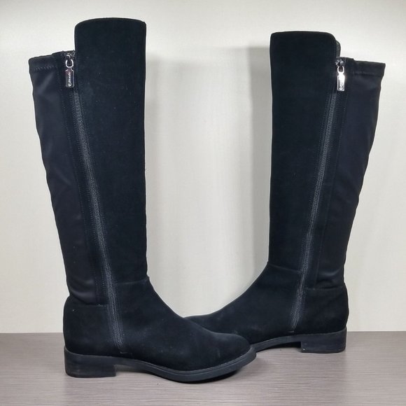 Blondo Ellie Waterproof Knee High Riding Boot, Black Suede, Womens Size 7 M - Picture 6 of 9
